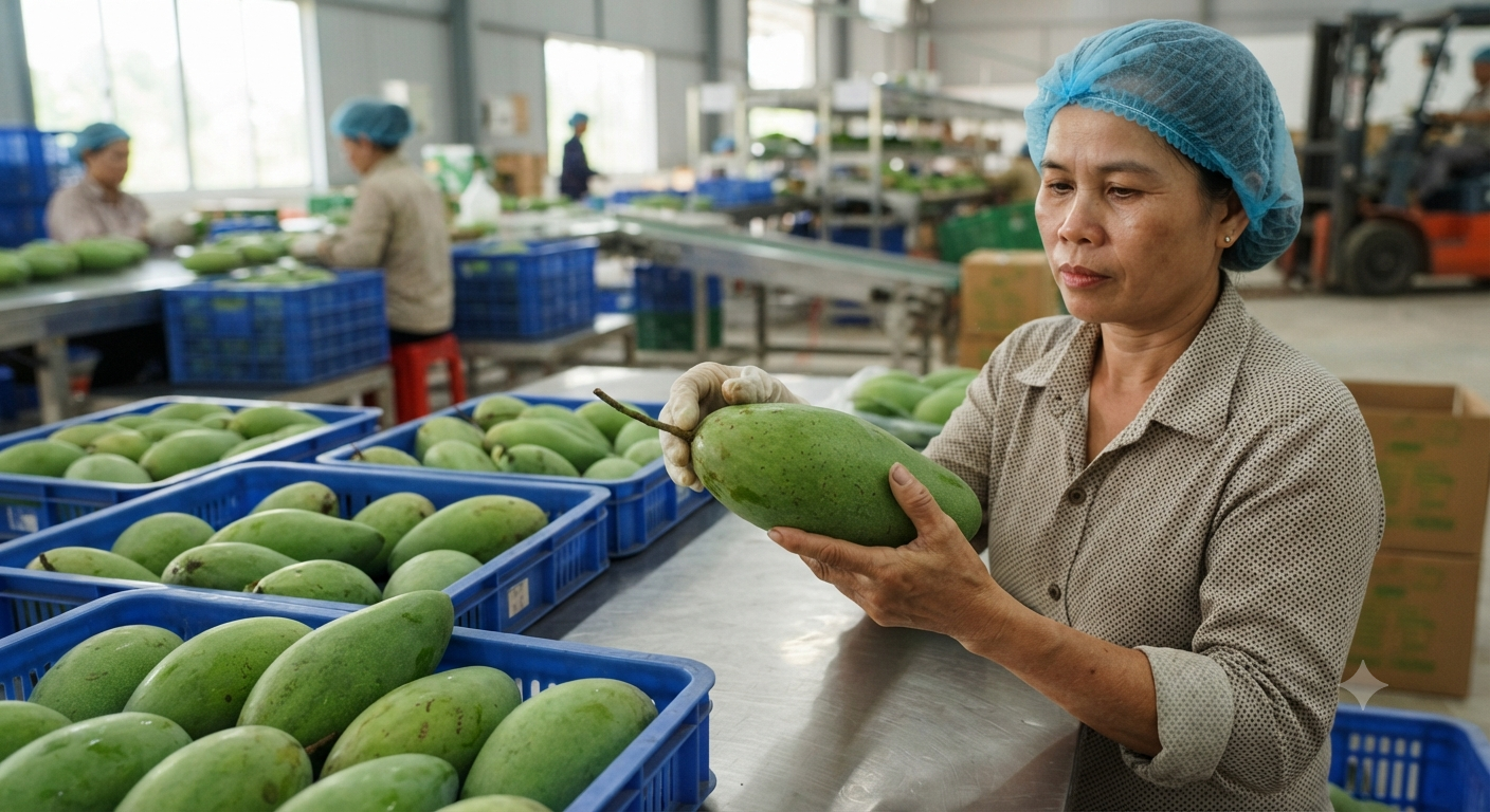 Đặt vấn đề về đặc điểm nhận diện của xoài Cát Chu xanh